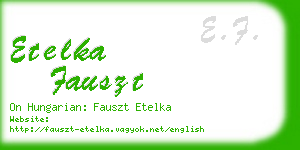 etelka fauszt business card